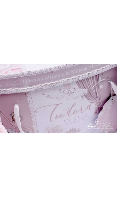 Trusou de botez cu mica balerina tutu tiara eleganta si broderie personalizata 21